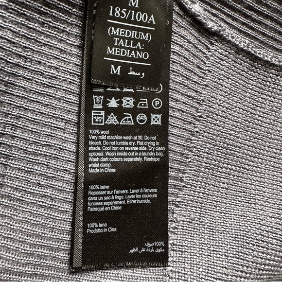 All Saints Women’s Gray Open-Front Cardigan Sweater 100% Merino - Picture 5 of 6